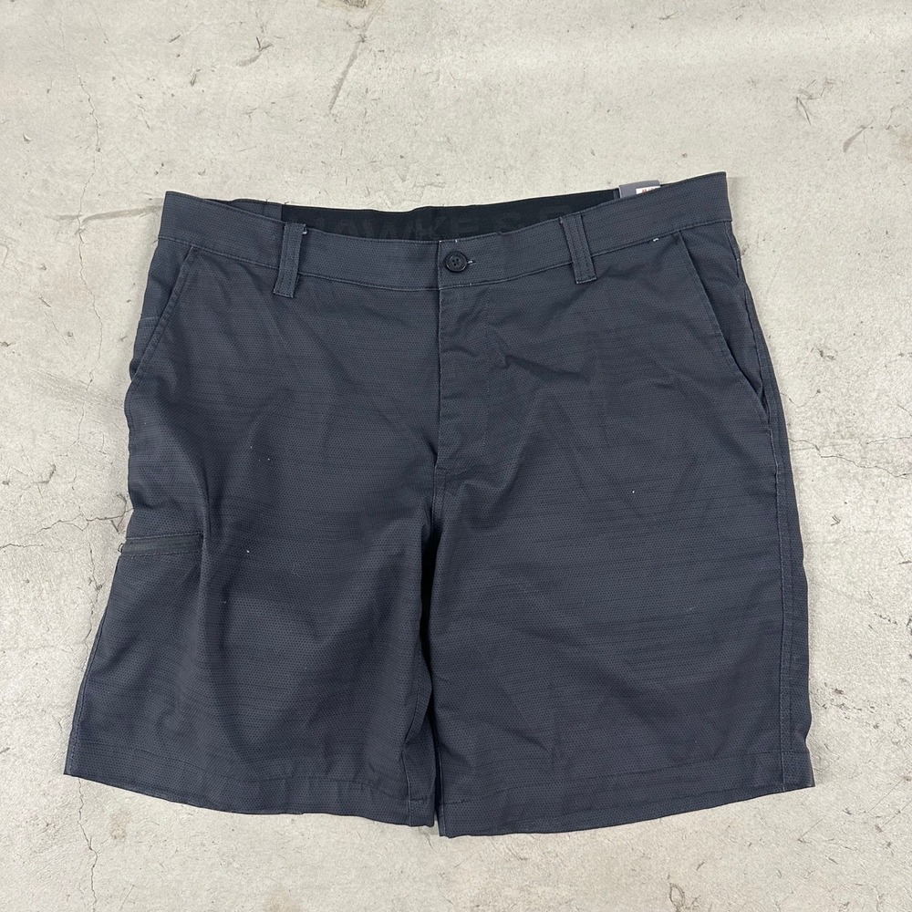 Hawke & Co Mens Performance Golf Shorts Charcoal Grey Textured Shorts Size 36W